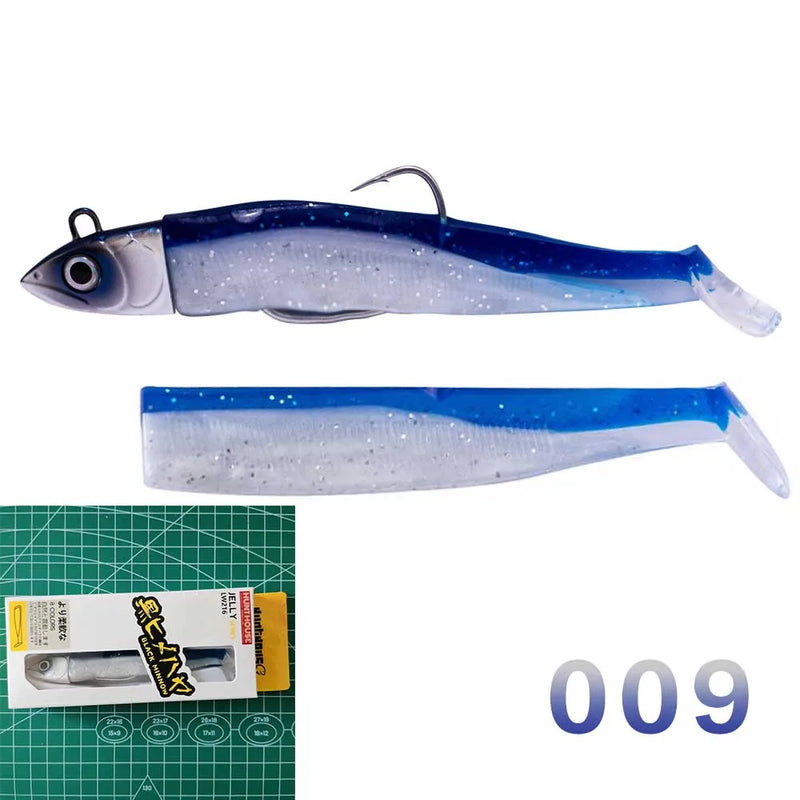 Hunthouse Black Minnow 7g/12g/25g/40g/60g/90g/120g Easy Shiner Fishing Lure Soft Lure Jig Bait Bass Pike Fishing Leurre Souple