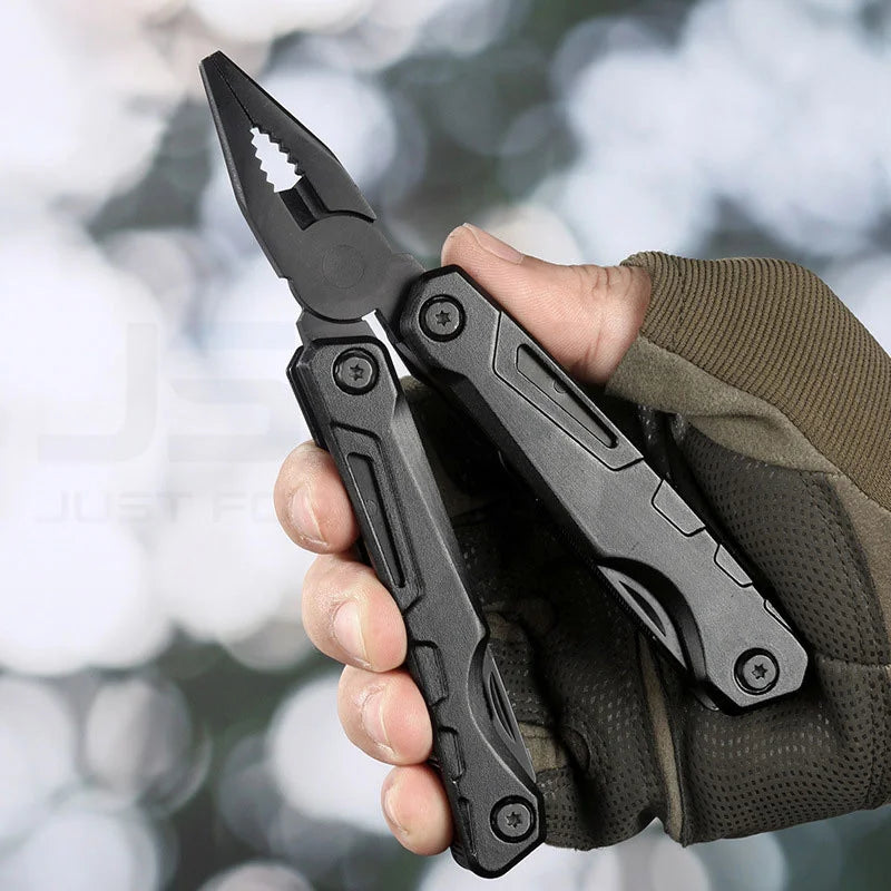 14 in 1 Tactical Multi-functional with Folding Pliers Bottle Opener Knife - EDC Pocket Gear for Outdoor Hiking Camping Survival