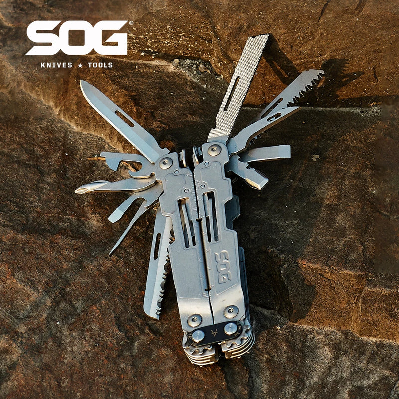 SOG 21 Tools PowerAccessDeluxe Multi-tool Folding Pliers Pocket Knives Portable Tactical EDC Outdoor Camping Survival Multi Tool