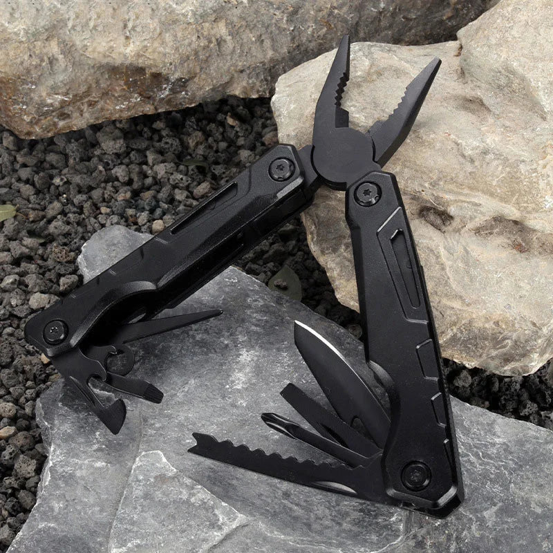 14 in 1 Tactical Multi-functional with Folding Pliers Bottle Opener Knife - EDC Pocket Gear for Outdoor Hiking Camping Survival