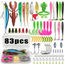 Fishing 83/133/193/239/409pcs Fishing Lure Kit For Trout/Pike/Bass Multi-Lure Fishing Set Layered Tackle Pro Gear Tackle Box