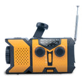 Rádio solar de emergência com manivela, lanterna LED, rádio portátil AM/FM/NOAA com previsão do tempo e carregador de celular de 2000mAh.