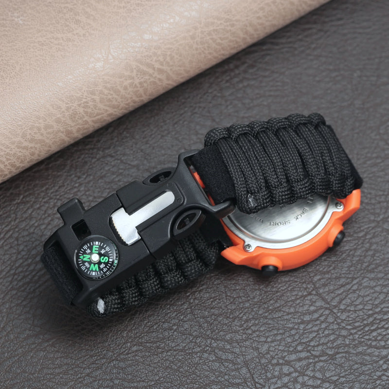 Relógio Esportivo Masculino SHIYUNME G Style para Camping ao Ar Livre com Bússola, Termômetro, Resistente à Água, LED, Digital, Militar