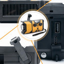 Rádio solar de emergência com manivela, lanterna LED, rádio portátil AM/FM/NOAA com previsão do tempo e carregador de celular de 2000mAh.