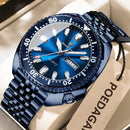 Relógio masculino POEDAGAR Business Men com data, dia da semana, à prova d'água, luminoso, luxuoso, de aço inoxidável, com mecanismo de quartzo.