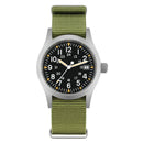 Relógio militar Militado ML05 com movimento de quartzo Ronda 515, cristal de safira abaulado com revestimento antirreflexo de alta transparência e luminescência, 38 mm, estilo vintage.