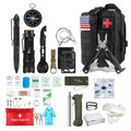 Kit de primeiros socorros de sobrevivência, conjunto completo de sobrevivência com sistema Molle, equipamento para atividades ao ar livre, kit de emergência, bolsa para traumas, kit de primeiros socorros individual para camping, trilhas e aventuras.