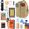 Survival Gear with Molle System Survival Kit First Aid Compatible Bag Earthquake Outdoor IFAK EDC Hiking Hunting Gifts for Men