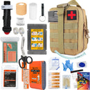 Survival Gear with Molle System Survival Kit First Aid Compatible Bag Earthquake Outdoor IFAK EDC Hiking Hunting Gifts for Men