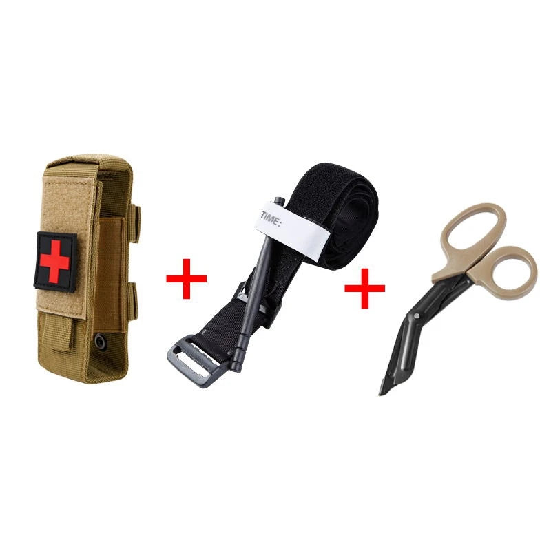 Cat First Aid Kit Medical Tourniquet Scissors Molle Storage Trauma Bracket Set Survival Tool  Accessories Gear