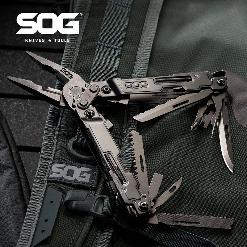 SOG 21 in 1 PowerAccess Multifunctional Folding Tactical Pliers EDC Pocket Multitoos Outdoor Survival Camping Supplies-PA2002-CP