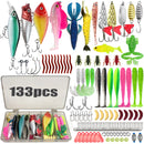 Fishing 83/133/193/239/409pcs Fishing Lure Kit For Trout/Pike/Bass Multi-Lure Fishing Set Layered Tackle Pro Gear Tackle Box