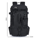 Mochila multifuncional para equipamentos de pesca, impermeável, com suportes para varas, design durável para camping, trilhas e viagens.