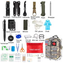 Kit de primeiros socorros de sobrevivência, conjunto completo de sobrevivência com sistema Molle, equipamento para atividades ao ar livre, kit de emergência, bolsa para traumas, kit de primeiros socorros individual para camping, trilhas e aventuras.