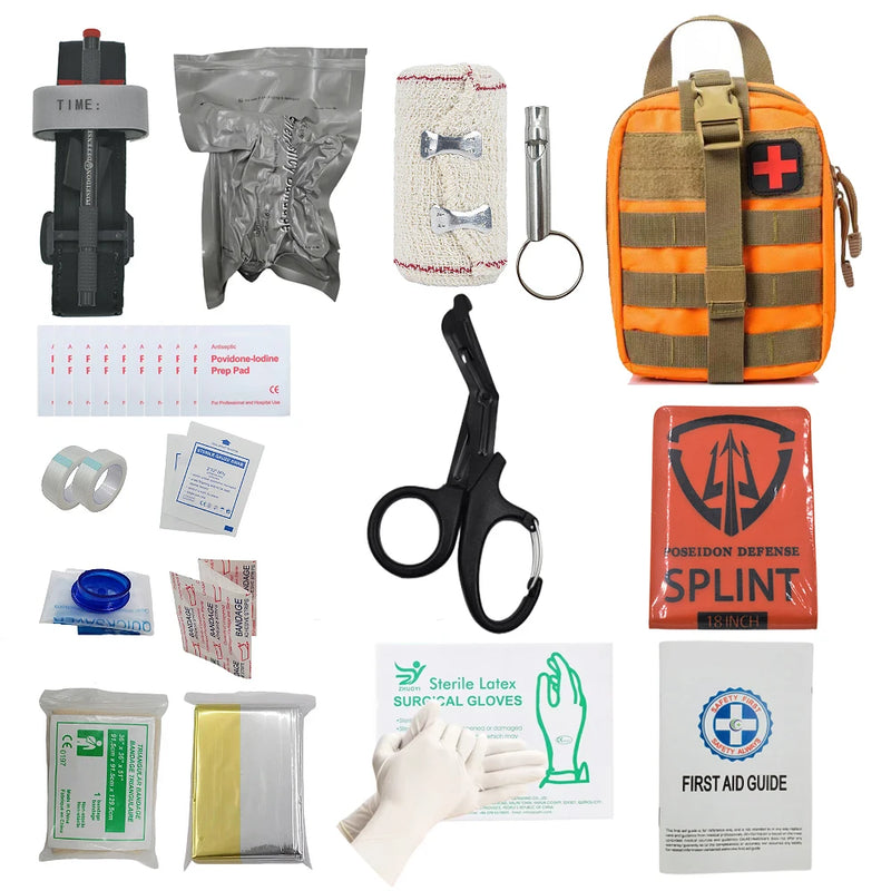 Survival First Aid Kit Survival full set Molle Outdoor Gear Emergency Kits Trauma Bag Camping Hiking IFAK Adventures