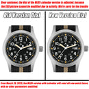 Relógio militar Militado ML05 com movimento de quartzo Ronda 515, cristal de safira abaulado com revestimento antirreflexo de alta transparência e luminescência, 38 mm, estilo vintage.