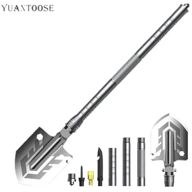 Outdoor Tactical Camping Multitool Shovel Folding Lifter Mounted Shovel Fishing snowflake multi Camping survival Military Tool