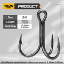 9KM 10Pcs Fishing Treble Hooks 3X Triple Hook Sea Fishing Hooks for Hard Lures for Freshwater Saltwater