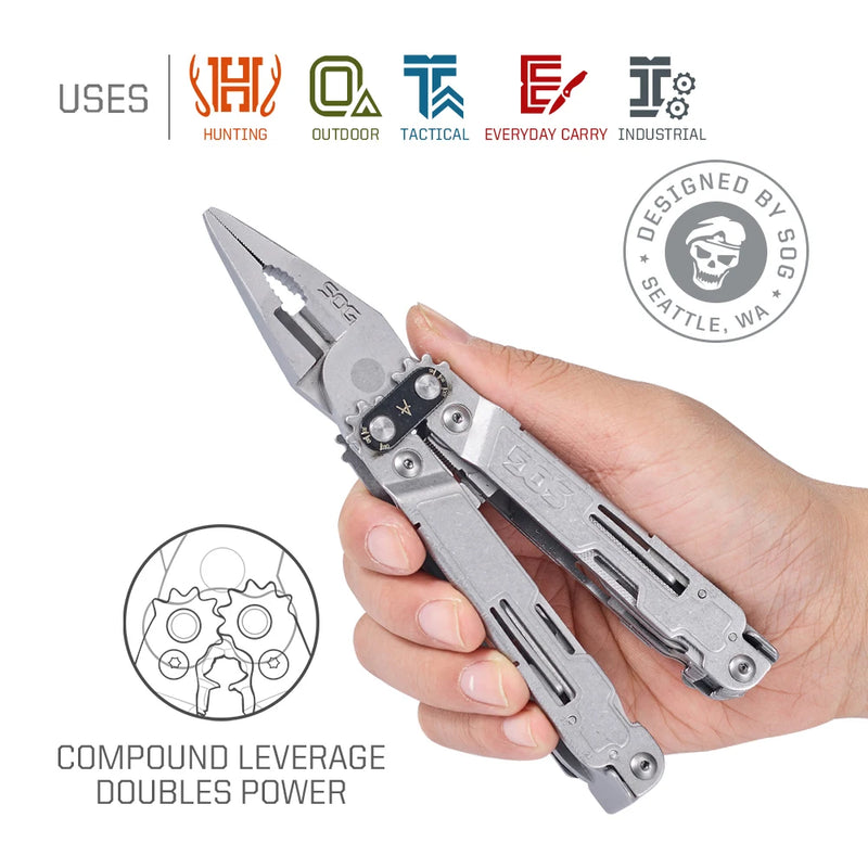 SOG 21 Tools PowerAccessDeluxe Multi-tool Folding Pliers Pocket Knives Portable Tactical EDC Outdoor Camping Survival Multi Tool
