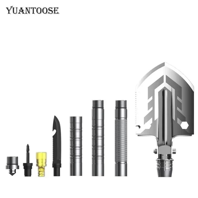 Outdoor Tactical Camping Multitool Shovel Folding Lifter Mounted Shovel Fishing snowflake multi Camping survival Military Tool