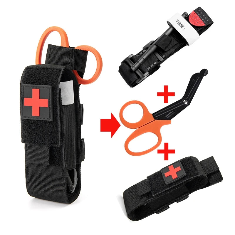 Cat First Aid Kit Medical Tourniquet Scissors Molle Storage Trauma Bracket Set Survival Tool  Accessories Gear