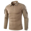 Camiseta tática masculina para atividades ao ar livre, caminhadas, combate militar, camuflagem CP, manga longa, caça, escalada, algodão, roupas esportivas.