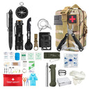 Kit de primeiros socorros de sobrevivência, conjunto completo de sobrevivência com sistema Molle, equipamento para atividades ao ar livre, kit de emergência, bolsa para traumas, kit de primeiros socorros individual para camping, trilhas e aventuras.