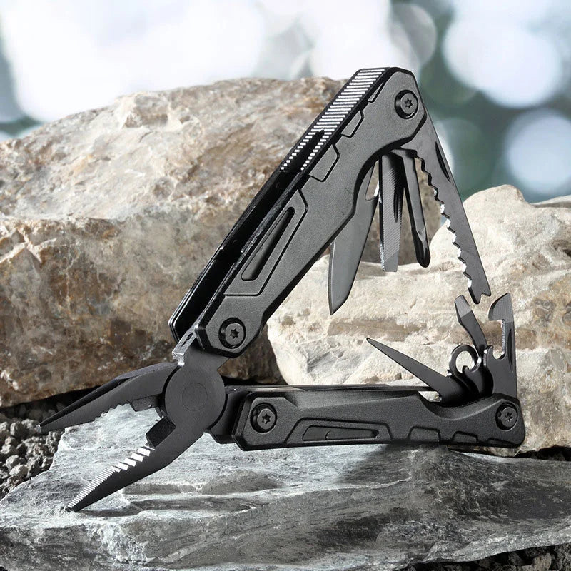 14 in 1 Tactical Multi-functional with Folding Pliers Bottle Opener Knife - EDC Pocket Gear for Outdoor Hiking Camping Survival
