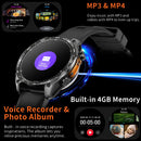 Novo Smartwatch GPS 2025 com mapas offline, memória de 4GB, reprodutor de vídeo, relógio inteligente esportivo militar masculino, resistente à água até 30m para natação, tela AMOLED.