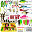 Fishing 83/133/193/239/409pcs Fishing Lure Kit For Trout/Pike/Bass Multi-Lure Fishing Set Layered Tackle Pro Gear Tackle Box