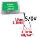 50pcs/Box Barbed High Carbon Steel Fishing Hooks Sea Worm Carp Single Circle Hook Set Fly Fishing Accessories Tackle  Fishhook