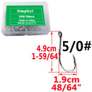 50pcs/Box Barbed High Carbon Steel Fishing Hooks Sea Worm Carp Single Circle Hook Set Fly Fishing Accessories Tackle  Fishhook