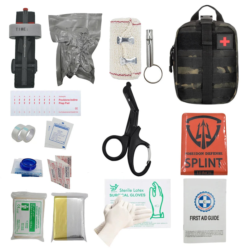 Survival First Aid Kit Survival full set Molle Outdoor Gear Emergency Kits Trauma Bag Camping Hiking IFAK Adventures