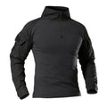 Camiseta tática masculina para atividades ao ar livre, caminhadas, combate militar, camuflagem CP, manga longa, caça, escalada, algodão, roupas esportivas.