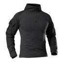 Camiseta tática masculina para atividades ao ar livre, caminhadas, combate militar, camuflagem CP, manga longa, caça, escalada, algodão, roupas esportivas.