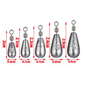 50pcs/set Fishing Weight Sinkers 3.5g 5g 7g 10g 14g Soft Bait Sinker Bass Fishing Tackle Accessories Tool for Free Slide Fishing