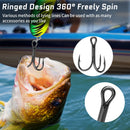 9KM 10Pcs Fishing Treble Hooks 3X Triple Hook Sea Fishing Hooks for Hard Lures for Freshwater Saltwater