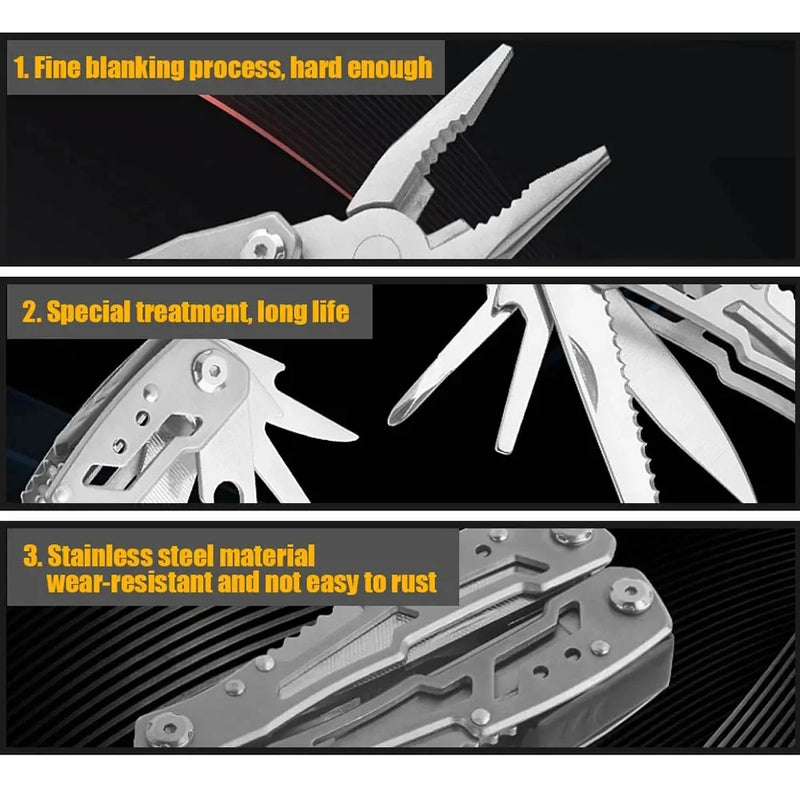 Multi-tool Pocket Knife Pliers Folding Mini Portable Fold Outdoor Tactical Hunting Survival Rescue Repair Tool Multipurpose