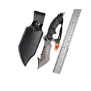 Faca de sobrevivência multifuncional para atividades ao ar livre com chave de fenda, ideal para mergulho, trilhas e camping. Fabricada em aço 5Cr15.