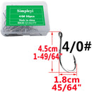 50pcs/Box Barbed High Carbon Steel Fishing Hooks Sea Worm Carp Single Circle Hook Set Fly Fishing Accessories Tackle  Fishhook