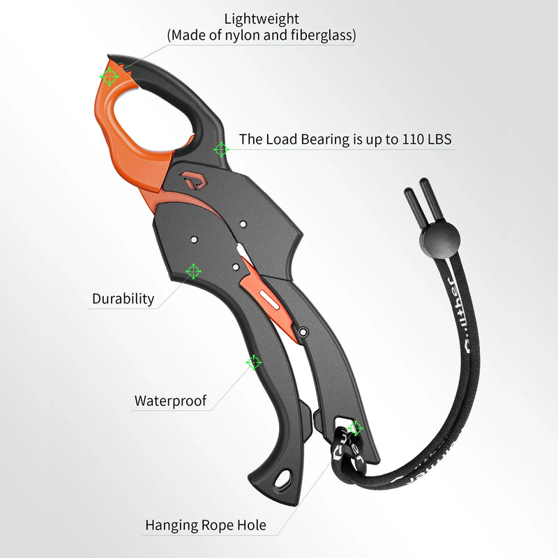 Pullther Fishing Gripper Pliers 45KG Strong Load-bearing Capacity Fish Lip Clip Grip Controller Fiberglass Grabber Tackle Tools
