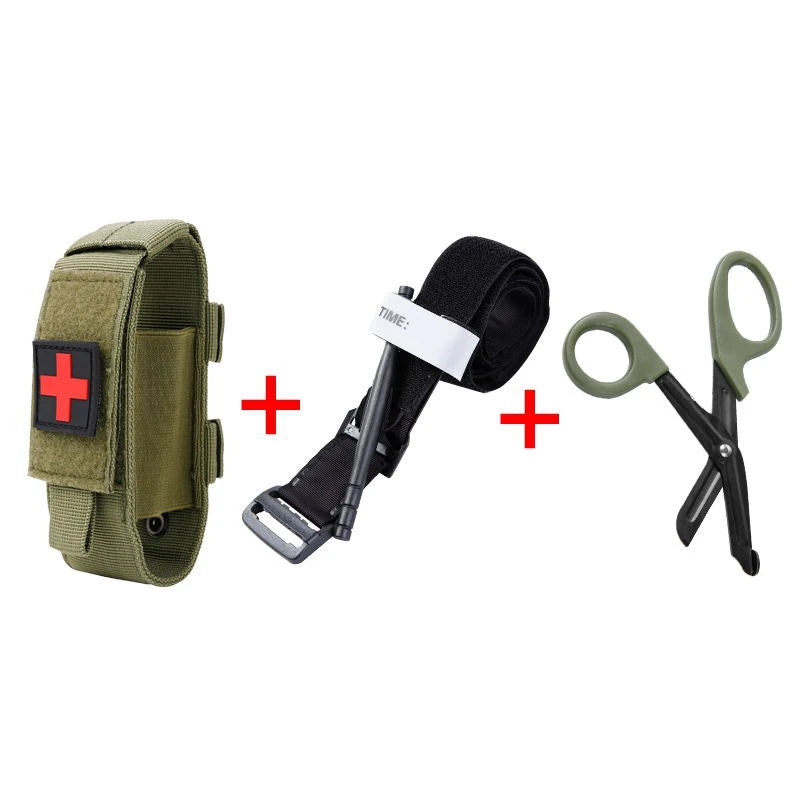 Cat First Aid Kit Medical Tourniquet Scissors Molle Storage Trauma Bracket Set Survival Tool  Accessories Gear