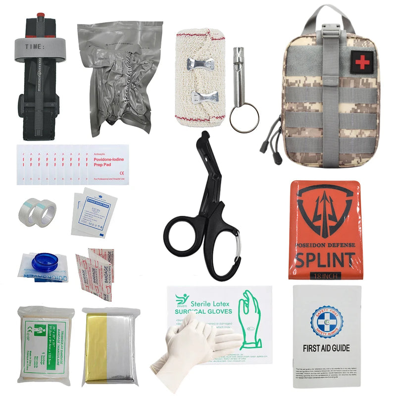 Survival First Aid Kit Survival full set Molle Outdoor Gear Emergency Kits Trauma Bag Camping Hiking IFAK Adventures