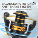 HAUT TON 1000-7000 Series Spinning Fishing Reel 12kg Max Drag 5.2:1 Gear Ratio One-click Folding Rocker Arm For FreshwateFishing