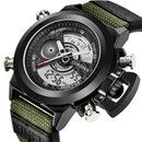 Relógio Masculino Original de Marca Famosa, Estilo Casual, Pulseira de Nylon, Duplo Horário, Multifuncional, Esportivo, Montre Homme Reloj Hombre