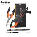 Pullther Fishing Tools Set Pliers Line Stainless Steel Scissors Multifunctional Fish Lip Clip Gripper Grip Hook Remover Tackle