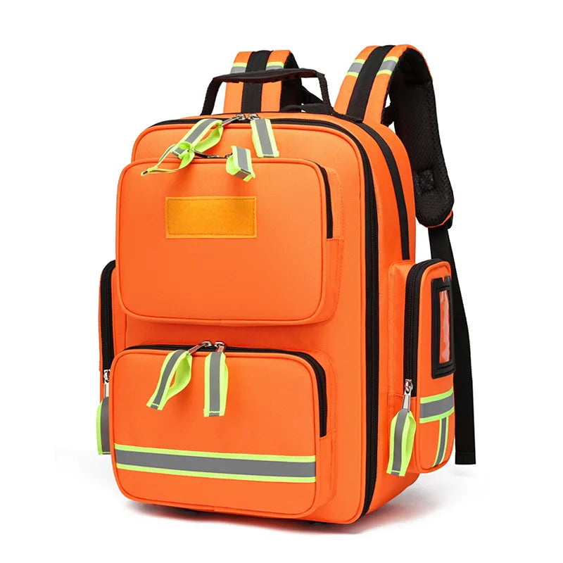 Kits de primeiros socorros, mochilas de resgate de emergência, kits de sobrevivência para camping ao ar livre com grande capacidade e armazenamento organizado, kits médicos.