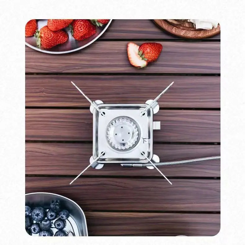 Fogão a gás portátil dobrável para camping, ideal para mochileiros, turistas, para cozinhar, fazer trilhas e piqueniques. 4600W