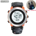 Relógio Esportivo Masculino SHIYUNME G Style para Camping ao Ar Livre com Bússola, Termômetro, Resistente à Água, LED, Digital, Militar