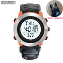 Relógio Esportivo Masculino SHIYUNME G Style para Camping ao Ar Livre com Bússola, Termômetro, Resistente à Água, LED, Digital, Militar